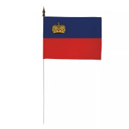 Drapeau de table Liechtenstein 10 x 15 cm polyester avec tige