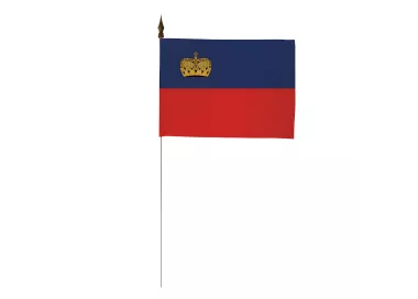 Drapeau de table Liechtenstein 10 x 15 cm polyester avec tige
