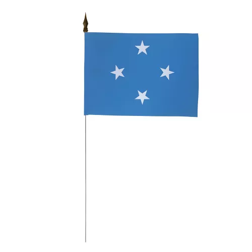 Drapeau de table Micronésie 10 x 15 cm polyester