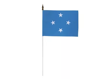 Drapeau de table Micronésie 10 x 15 cm polyester