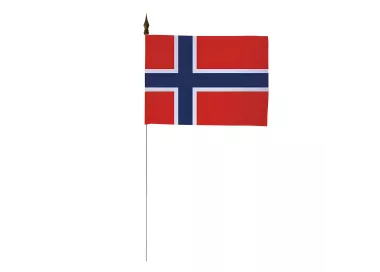 Drapeau de table Norvège 10 x 15 cm avec tige métal