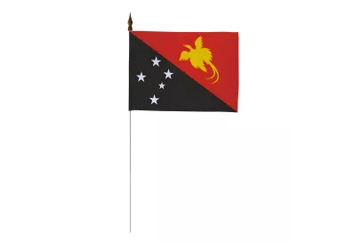 Drapeau de table Papouasie-Nouvelle-Guinée 10 x 15 cm polyester