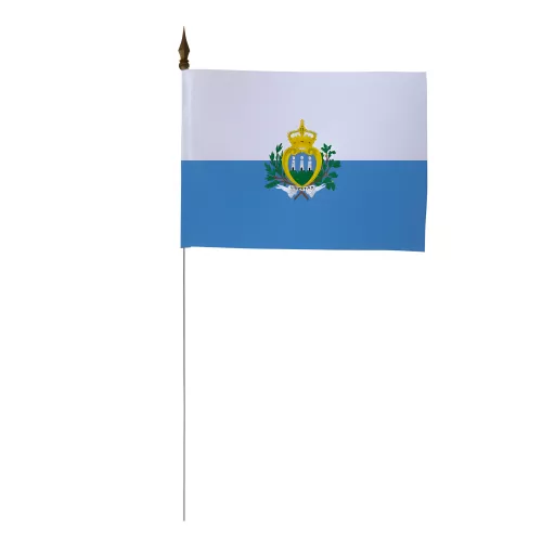 Drapeau de table Saint-Marin 10 x 15 cm polyester