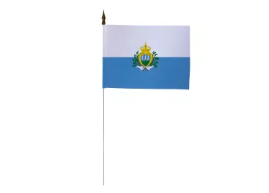 Drapeau de table Saint-Marin 10 x 15 cm polyester
