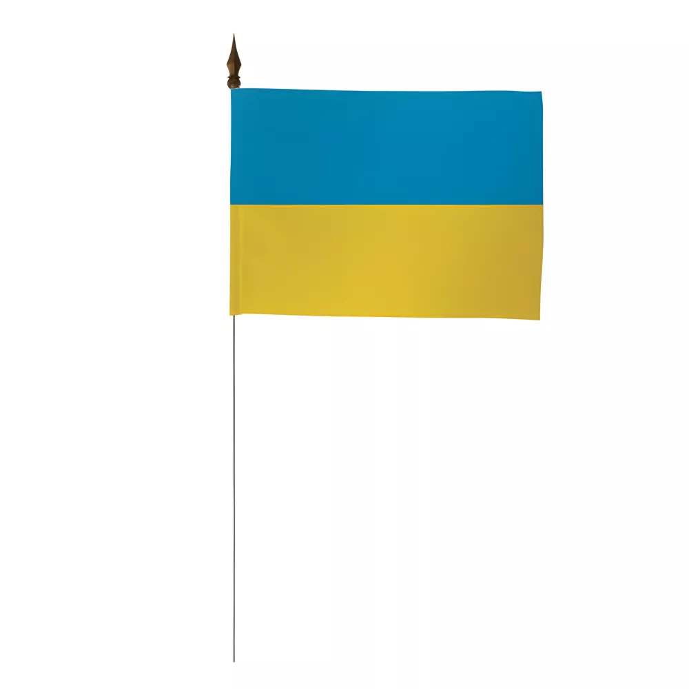 Drapeau de table Ukraine 10 x 15 cm polyester