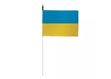 Drapeau de table Ukraine 10 x 15 cm polyester