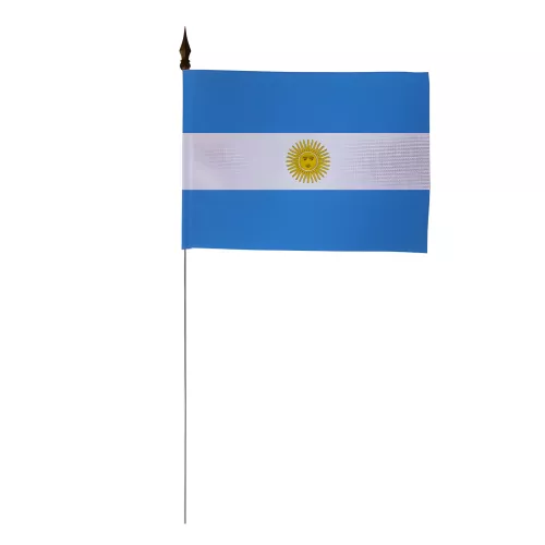 Drapeaux de table Argentine 10 x 15 cm polyester, lot de 10