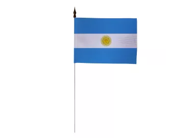 Drapeaux de table Argentine 10 x 15 cm polyester, lot de 10