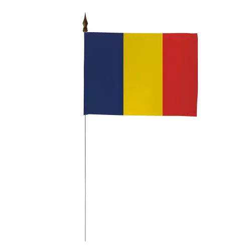 Drapeau de table Roumanie 10 x 15 cm polyester