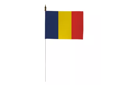 Drapeau de table Roumanie 10 x 15 cm polyester