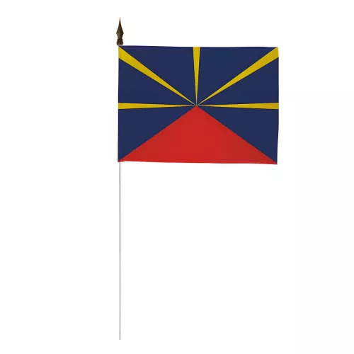 Drapeau de table Réunion 10 x 15 cm avec socle