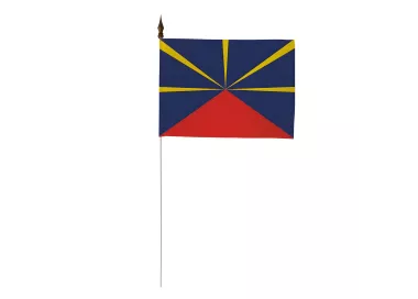 Drapeau de table Réunion 10 x 15 cm avec socle