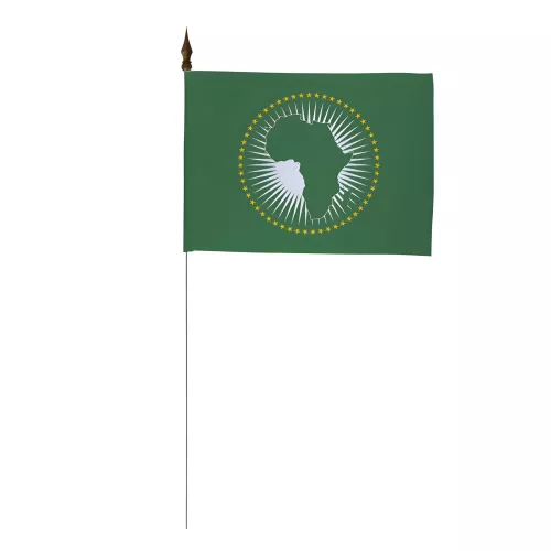 Drapeau de table Union Africaine 10 x 15 cm polyester