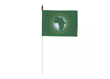 Drapeau de table Union Africaine 10 x 15 cm polyester
