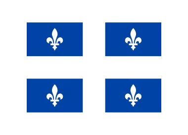 Guirlande Québec 20 fanions PVC translucide 10 m