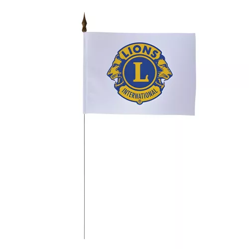 Drapeau de table Lions Club polyester 10 x 15 cm