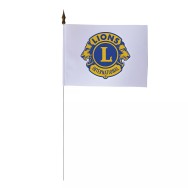 Drapeau de table Lions Club polyester 10 x 15 cm