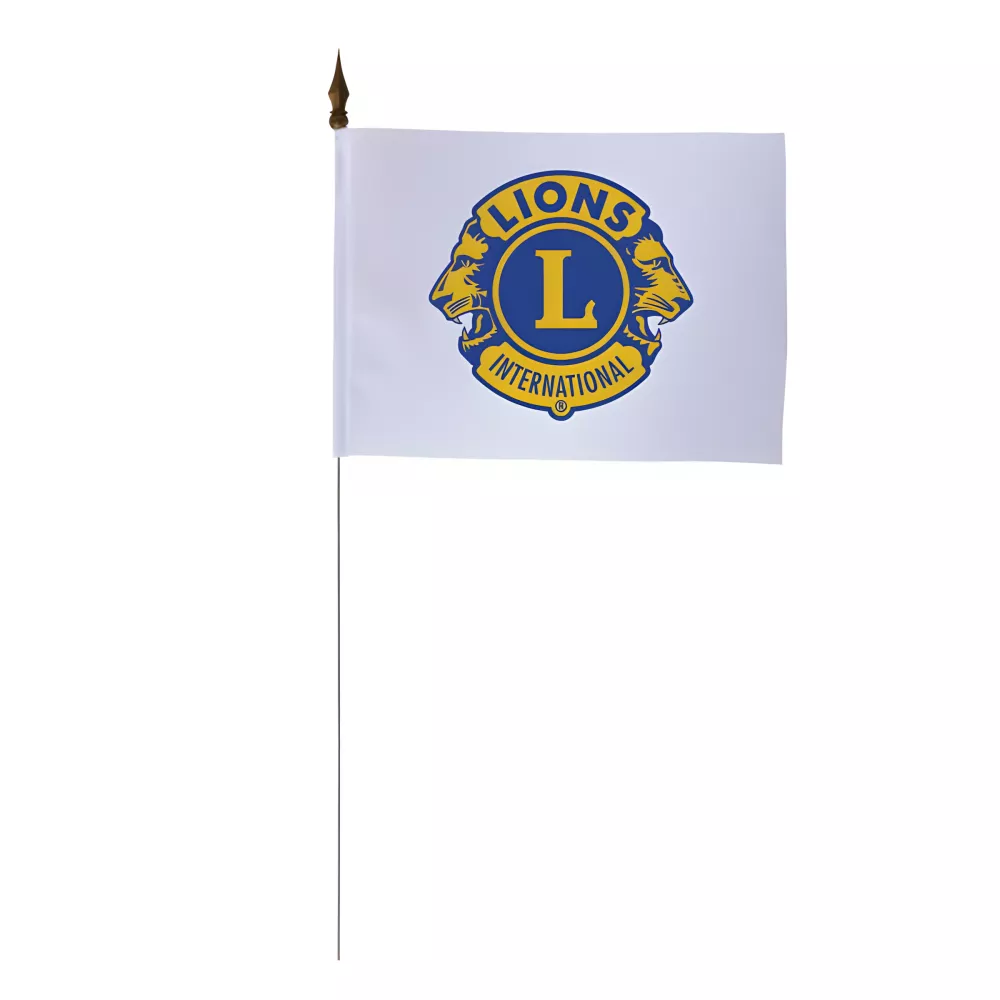 Drapeau de table Lions Club polyester 10 x 15 cm Drapeau de table Lions Club polyester 10 x 15 cm