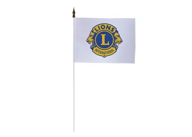 Drapeau de table Lions Club polyester 10 x 15 cm