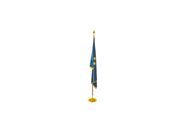 Drapeau de prestige Europe en satin double épaisseur