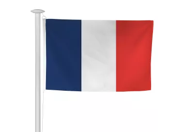 Pavillon France pour mât en maille polyester