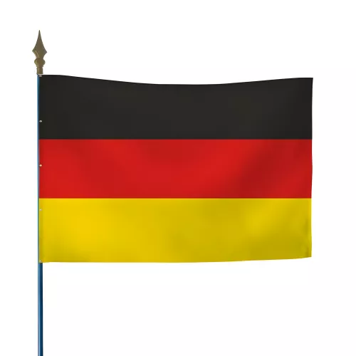 Drapeau Allemagne en maille polyester avec hampe