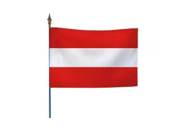 Drapeau Autriche en maille polyester avec hampe