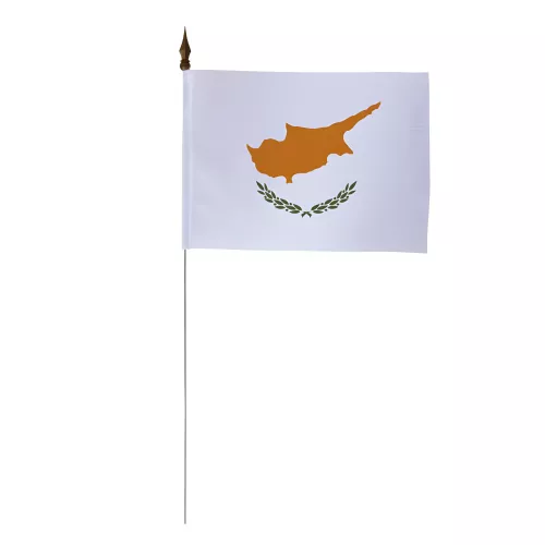 Drapeau de table Chypre 10 x 15 cm polyester