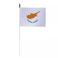 Drapeau de table Chypre 10 x 15 cm polyester