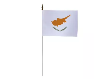 Drapeau de table Chypre 10 x 15 cm polyester