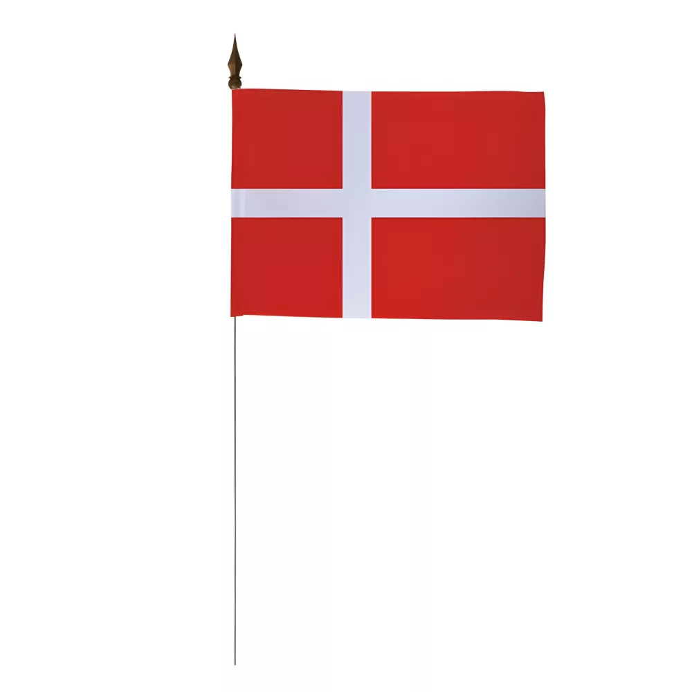 Drapeau de table Danemark 10 x 15 cm maille polyester
