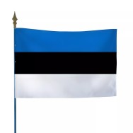 Drapeau Estonie en maille polyester avec hampe