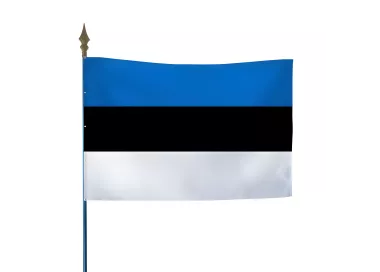 Drapeau Estonie en maille polyester avec hampe