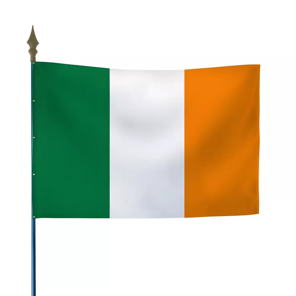 Drapeau Irlande en maille polyester 115 g/m² Drapeau Irlande en maille polyester 115 g/m²