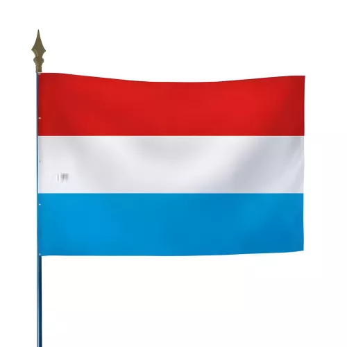 Drapeau Luxembourg en maille polyester avec hampe