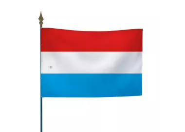 Drapeau Luxembourg en maille polyester avec hampe