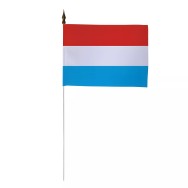 Drapeau de table Luxembourg 10 x 15 cm maille polyester