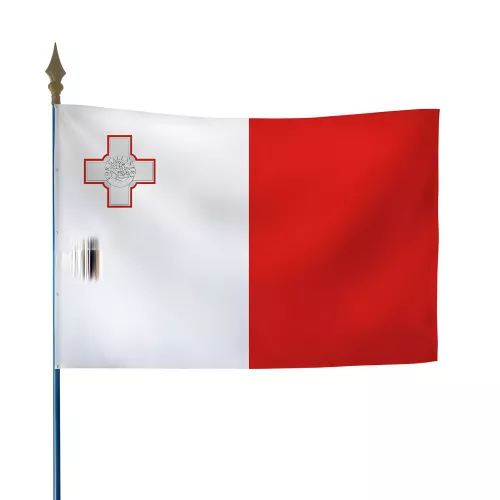 Drapeau Malte en maille polyester 115 g/m²