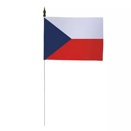 Drapeau de table Tchéquie 10 x 15 cm polyester