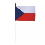 Drapeau de table Tchéquie 10 x 15 cm polyester