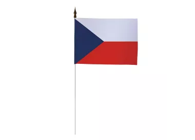 Drapeau de table Tchéquie 10 x 15 cm polyester