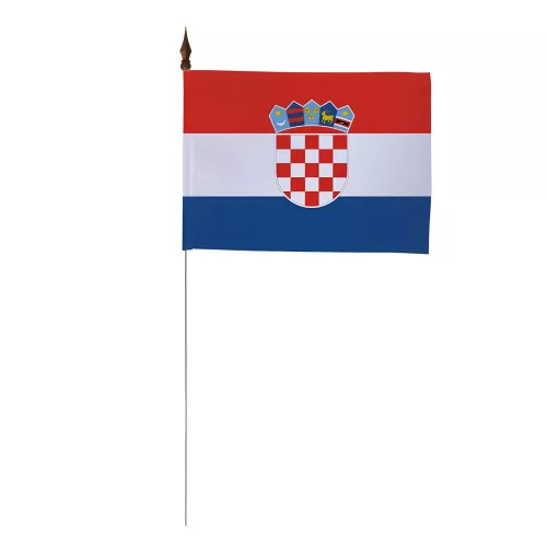 Drapeau de table Croatie 10 x 15 cm polyester