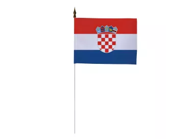 Drapeau de table Croatie 10 x 15 cm polyester