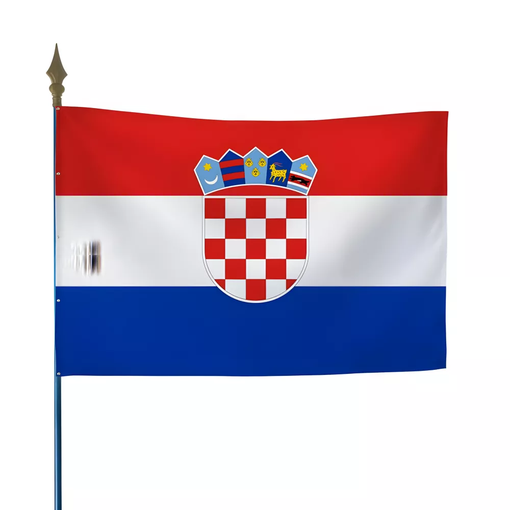 Drapeau Croatie en maille polyester 115 g/m² Drapeau Croatie en maille polyester 115 g/m²