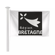 Pavillon région Bretagne pour mât sans potence