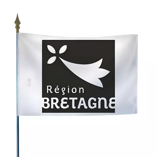 Drapeau région Bretagne en maille polyester 115 g/m²