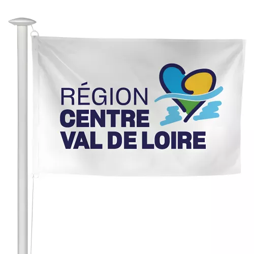 Pavillon région Centre-Val de Loire pour mât extérieur
