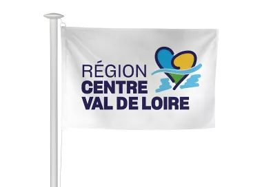 Pavillon région Centre-Val de Loire pour mât extérieur