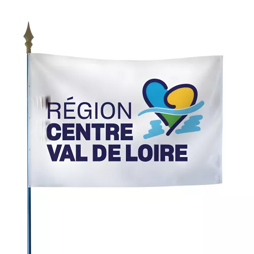 Drapeau région Centre Val de Loire en maille polyester