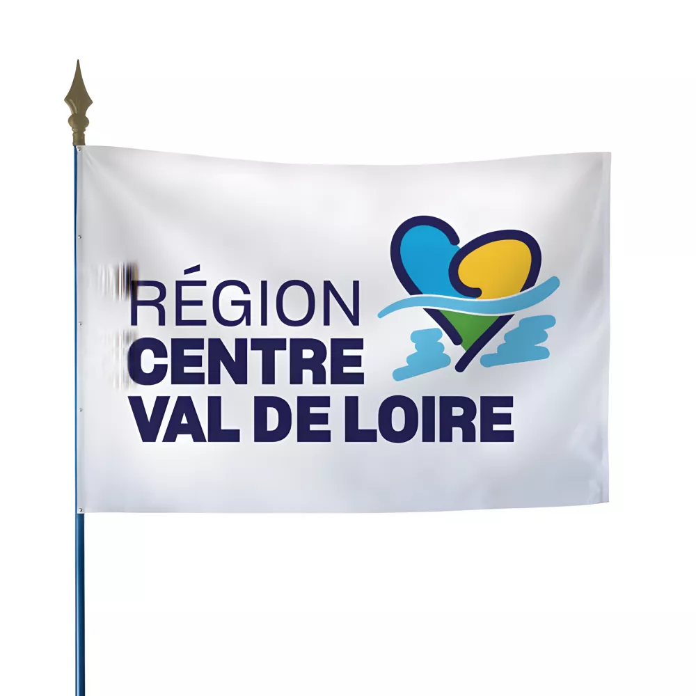 Drapeau région Centre Val de Loire en maille polyester Drapeau région Centre Val de Loire en maille polyester